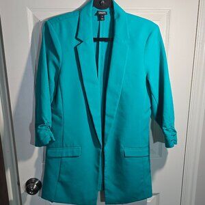 Women's Teal, I.N.C, Blazer, Teal,3/4 scrunched sleeve